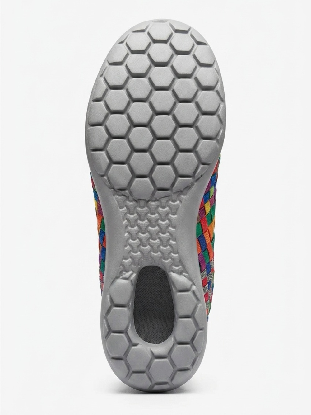 New-bernie mev. Rainbow Woven Slip-Ons with Gray Trim - Picture 3 of 4